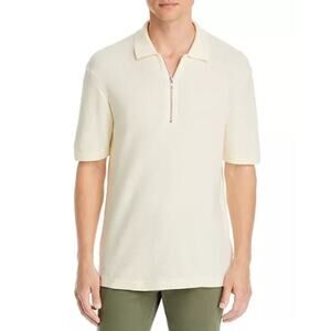 NNO7 No Nationality Men's Hansie 6600 Organic Cotton Quarter Zip Sweater Polo XL